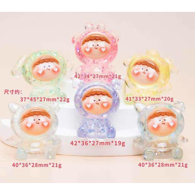 Túi mù gấu cún kim tuyến siêu to bự phát sáng, charm kim tuyến size to cho bé sưu ϯầṃ 0