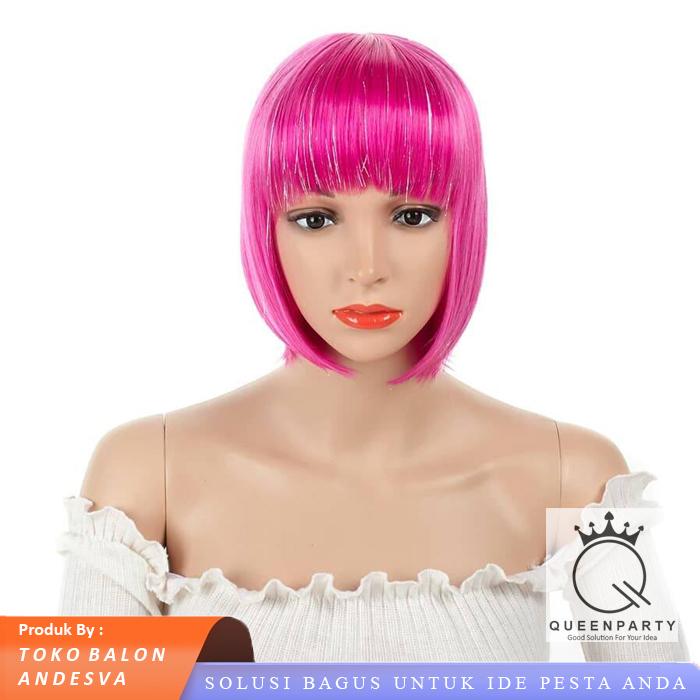 Wig Bob / Rambut Palsu Lurus Allsize / wig costplay Bob / Rambut Lurus Bob Palsu wig 9
