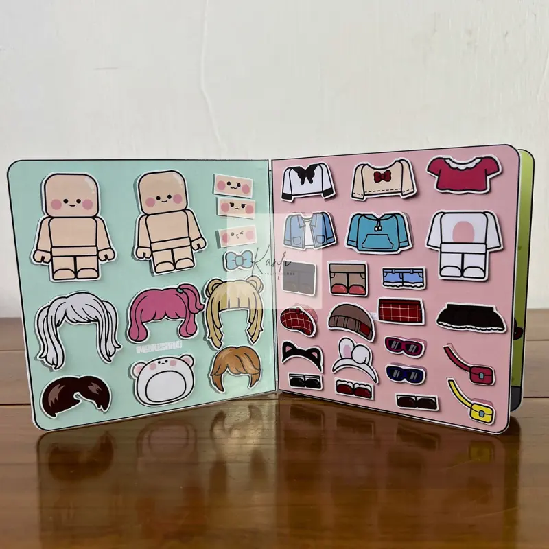 Roblox Dino Mainan Buku Bongkar Pasang Anak  Interaktif 2 Sampai 5 Tahun  Paper Doll Squishy Book Paper Busy Doll