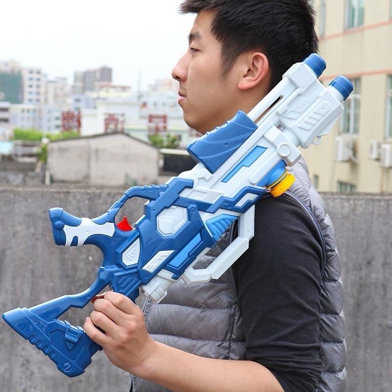 Đồ chơi phun nước áp lực cao cho bé có 2 nòng size to dài 60cm dung tích 600ml - Pin Toy 3