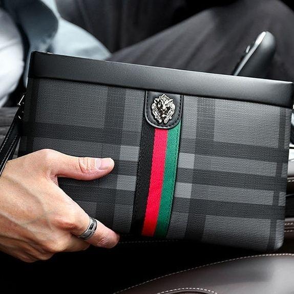 [90% Positive Feedback Rate] Men's Clutch 2022 New Clutch Men's Trendy Men's Bag Bags Business Hand Bag Big Brand Briefcase Men's Large Capacity 5
