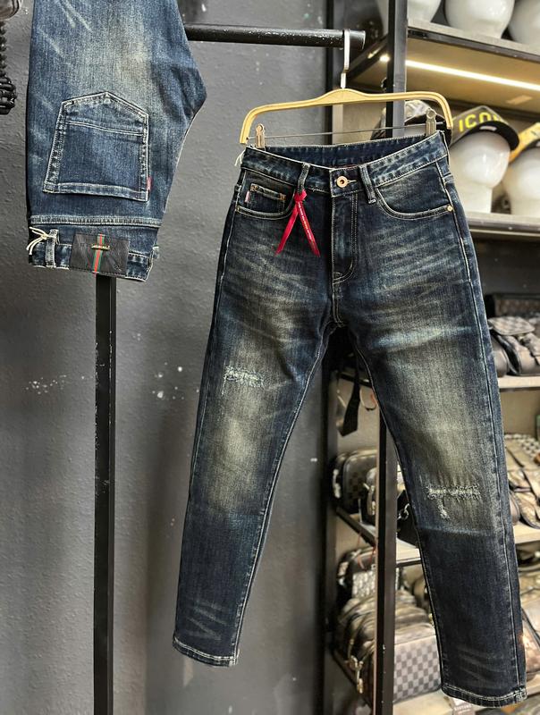 2 Mẫu Jean Denim Guangzhou 3071-3075 Quần Jean Nam Dài Màu Xanh Nhạt & Đậm Rách Màu Retro Phủ Đồng Chất Denim Mẫu Mới Chi Tiết Như Hình J3727 -J3728 K3 STORE