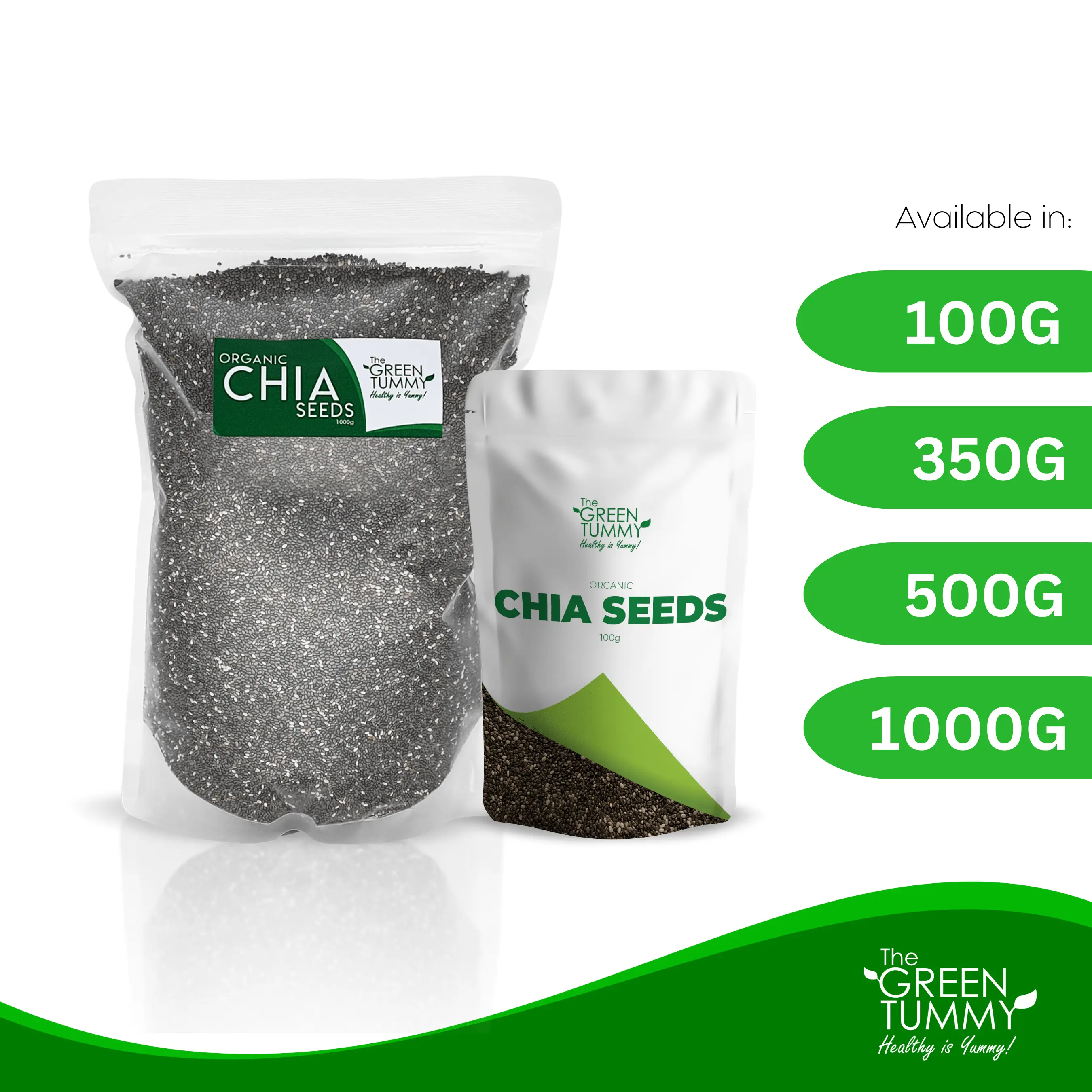 Organic Chia Seeds Sugar Free Dairy Free Pack Natural Protein Grain Fiber