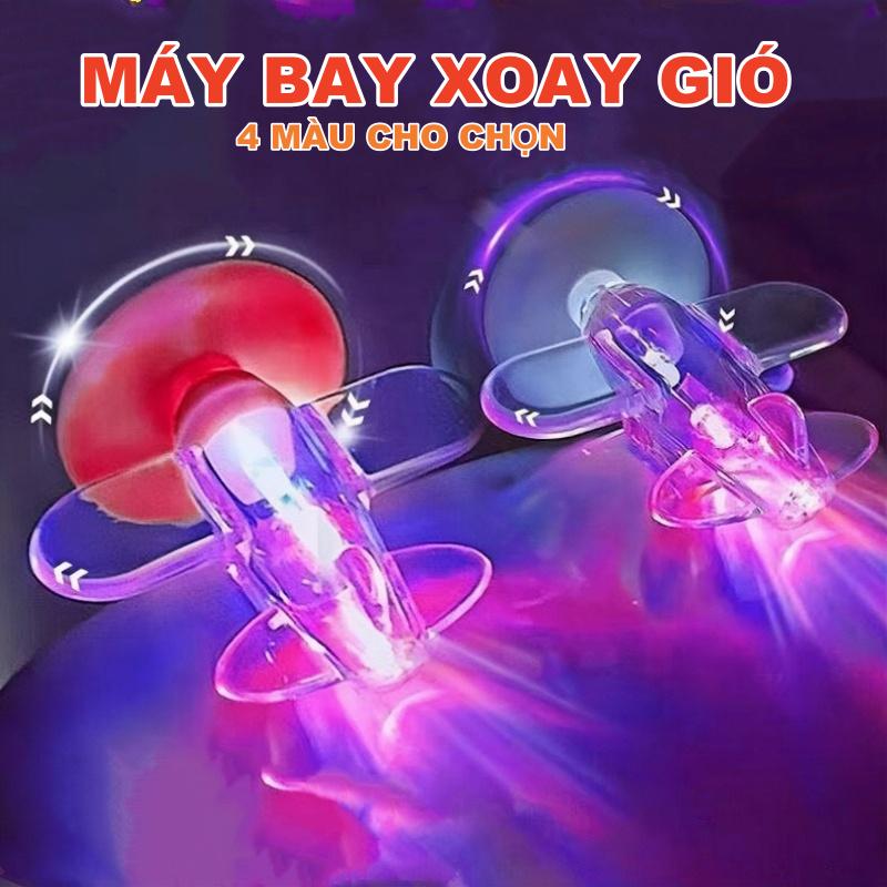 Đồ chơi xe máy, đèn led máy bay trang trí xe máy, mây bay xoay gió phát sáng,máy bay gắn xe máy ô tô mũ bảo hiểm