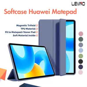 LEVINO DIY Flip Case Trifold Smart Cover Compatible Huawei MatePad 11 / SE 11" / 11.5 / Air 11.5 / 11.5S / MatePad SE 10.4" / T10s