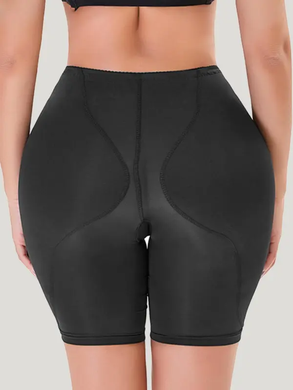 Women's Solid High Waist Shapewear Shorts, Tummy Control Butt Lifting Shapewear Bottoms, Women's Shaper for Daily Wear 2