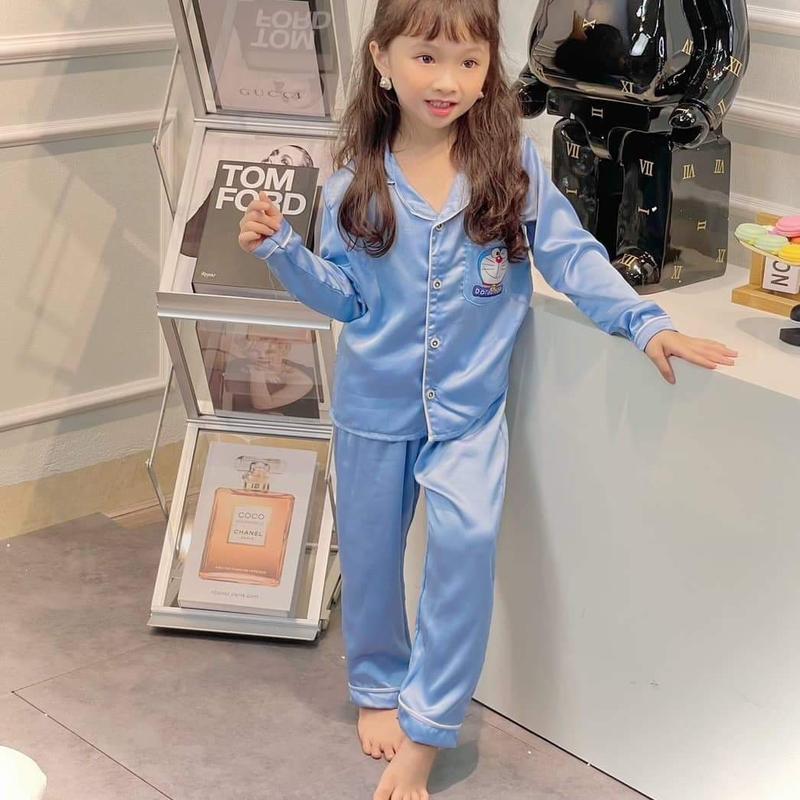 Bộ pijama lụa bé gái 15-30kg 2