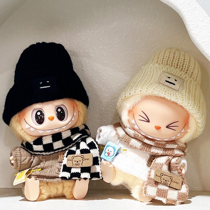 WL (no doll) For 17cm Labubu Doll Clothes Fashion Color Match Hoodies ...