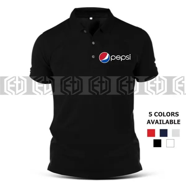 Áo Thun PEPSI Thêu, Chất Liệu Cotton, Thời Trang Cổ Điển Thời Trang Đường Phố, Quần Áo Giá Rẻ, Áo Thun Polo, Phong Cách Thường Ngày Unisex áo  polo  thêu  ngựa  nam  đẹp