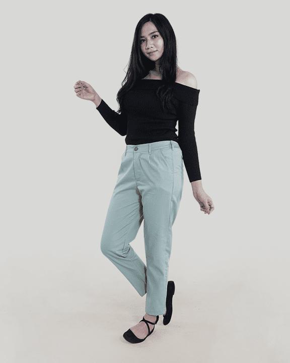 Celana Kerja Wanita Kantor Baggy Pants Panjang Slim Fit Korean Style/Baggy Pants Panjang American Drill Grade A 9