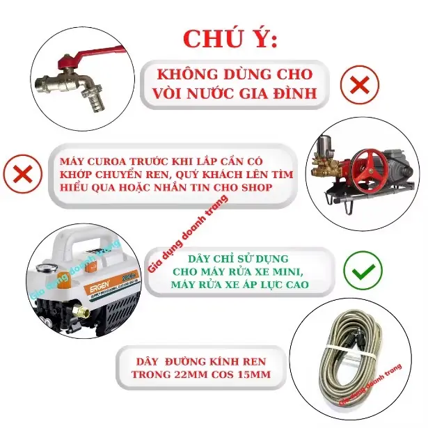 Bộ 10M-15M-20M dây rửa xe và s.úng xịt kiểu dài - vòi xịt rửa xe áp lực cao ren 22mm 1