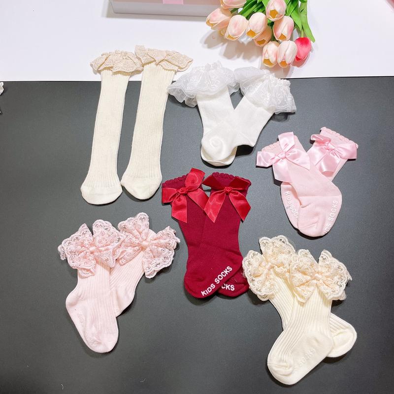 T.Huyền Tổng Hợp Tất Bốt  Cho Bé Gái ss-1 Tuổi Mặc Phối Body , Váy, Chất Liệu Ren Lưới hoặc len Mềm