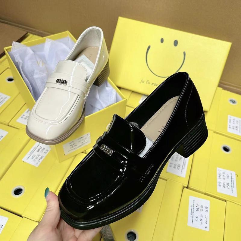 Giày oxford da bóng mềm đế Cao Su cao 5cm hàng QCCC fullbox Cao Su Nữ Shoes