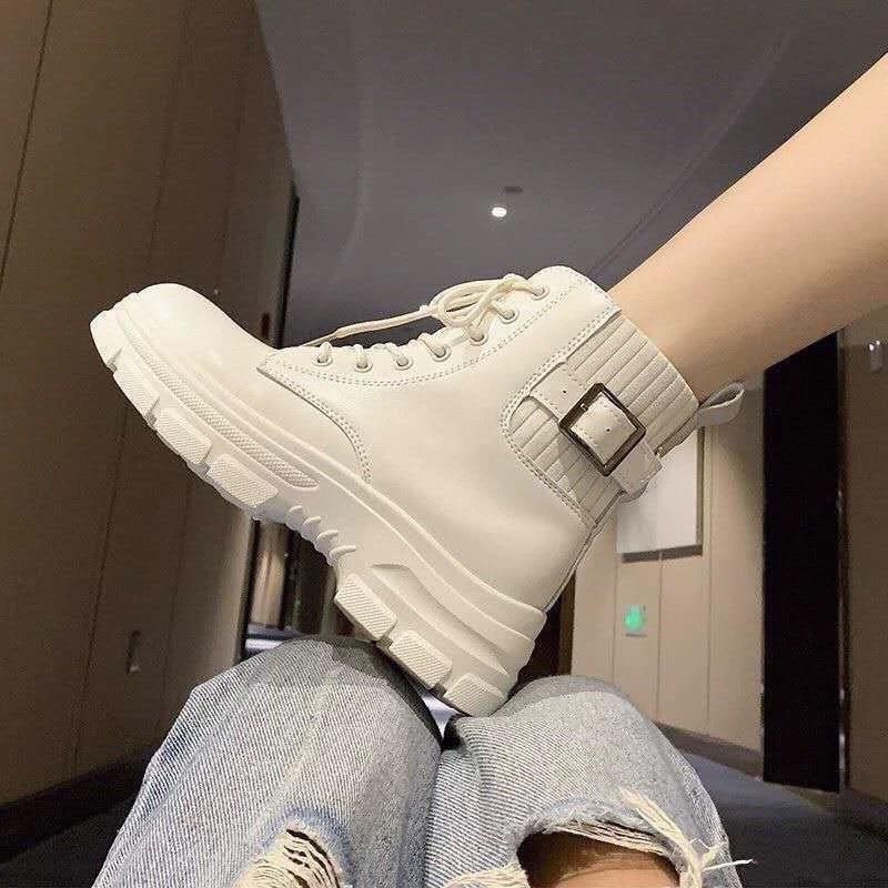 Bốt nữ cổ chun chất vải mềm dày dặn hàng qc cao cấp Boot Shoes Jean GiàY