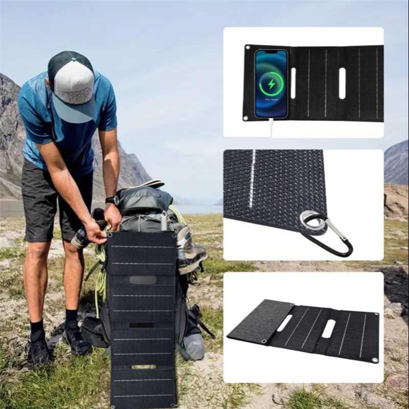 30W Solar Charger, 1pc Foldable Solar Panel with USB Cable, Waterproof & Durable Solar Power System, Portable Solar Charger for Outdoor Adventure, Camping, Hiking & Travel 1