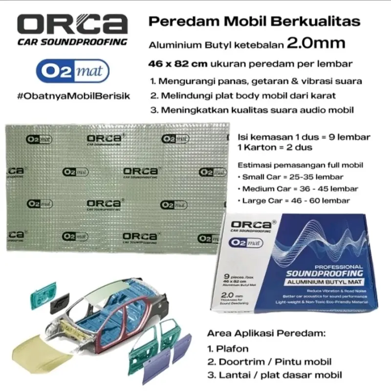 PEREDAM ORCA ALUMUNIUM BUTYL MAT HIGH QUALITY PER PCS 0