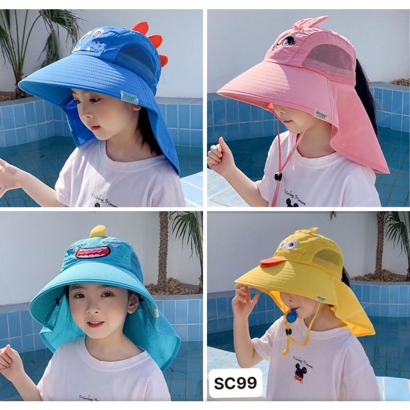 Mũ chống nắng, nón chống nắng, chống tia UV có lưới thoáng mát kèm còi đi biển…
