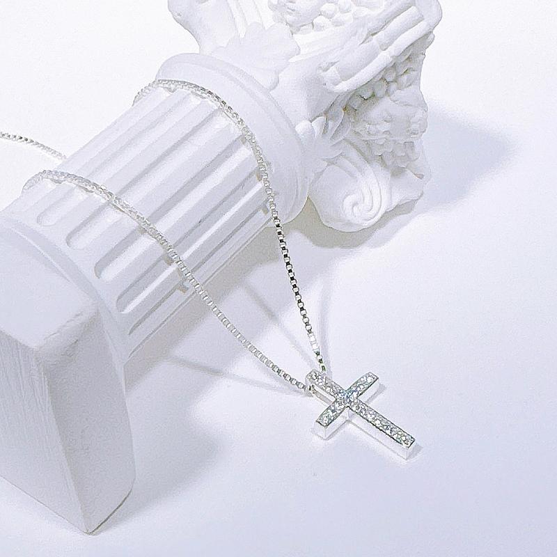 m 224 dây chuyền cho nữ đeo dây dài 45 cm ‘ dây  hộp mặt thánh giá đá luồn ts định Loan tốt đẹp sinh Nhật thanh lịch cho nữ đeo Trang Sức Women Jewelry