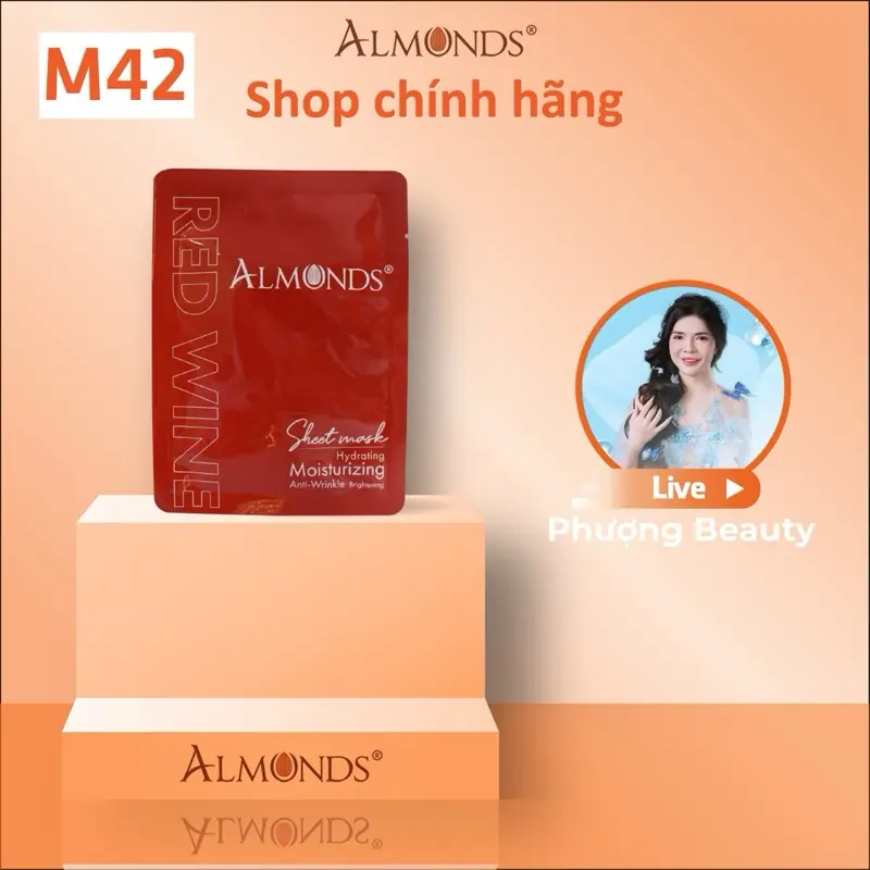 Nạ căng bóng da cấp ẩm phục hồi da sau ngày mệt mỏi, nạ rượu vang đỏ 0