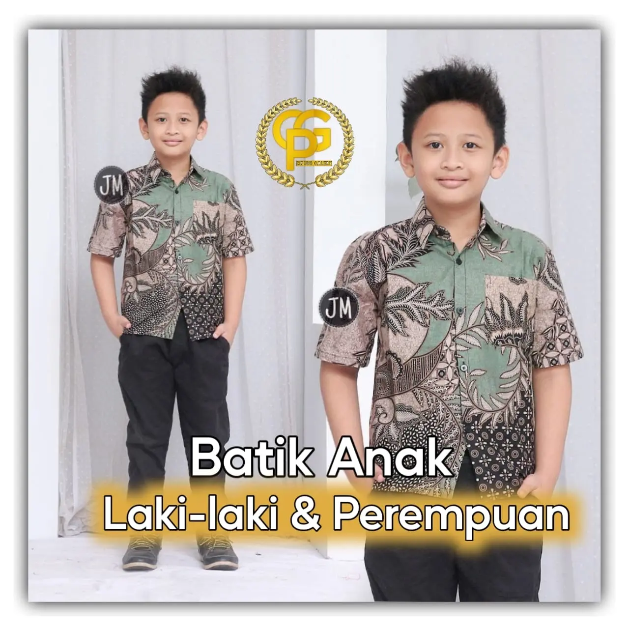BATIK CIPUNG BATIK ANAK 2-15 TAHUN HIJAU SAGE