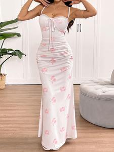 Women's Floral Print Cami Dress, Fashion Casual Sleeveless Dress for Daily Outdoor Wear, Women Dress for Summer