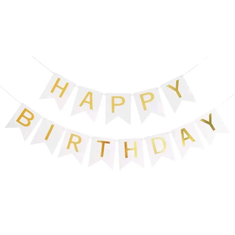 Banner Happy Birthday / Banner Ulang Tahun Segilima - Warna Warni 2