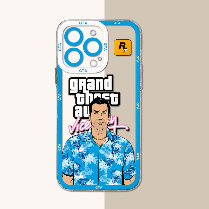 Product Introduction of Ốp Điện Thoại Gta Vice City, Trò Chơi Nóng Bỏng Sang Trọng, Ốp TPU Mềm Trong Suốt, Tương Thích Với iPhone 16, 15, 14, 13, 12, 11, Mini, Pro Max, X, XR, XSMax, 6S, 6, 7, 8 Plus, SE 5