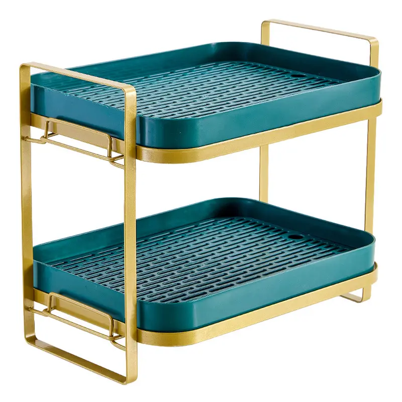 Kệ inox 2 Tầng Khung Sơn Chống Rỉ Nhà Bếp - Giá úp cốc ly 2 tầng Cao cấp Decor phòng khách mới 2023 4