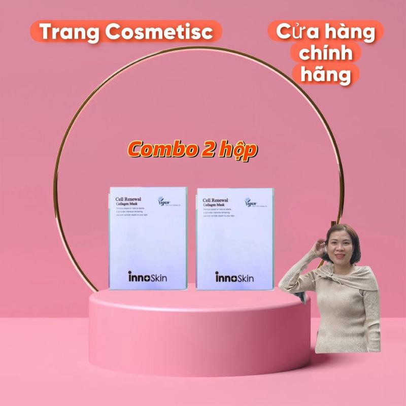[ Nạ 2 hộp / 20 miếng] Mặt Nạ Innoskin Cell Renewal Collagen Mask 25ml Hàn Quốc Hộp 05 Miếng Hỗ Trợ Trẻ Hóa Da Giúp Cấp Ẩm Làm Dịu