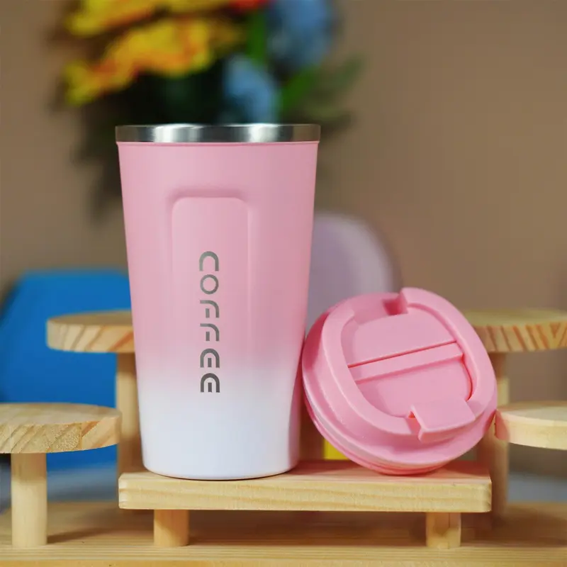 Insulated Travel Coffee Mug, 1 Count Leakproof Portable Coffee Mug, Reusable Coffee Cup, Insulated Mug with Lid for Hot & Cold Drinks 6