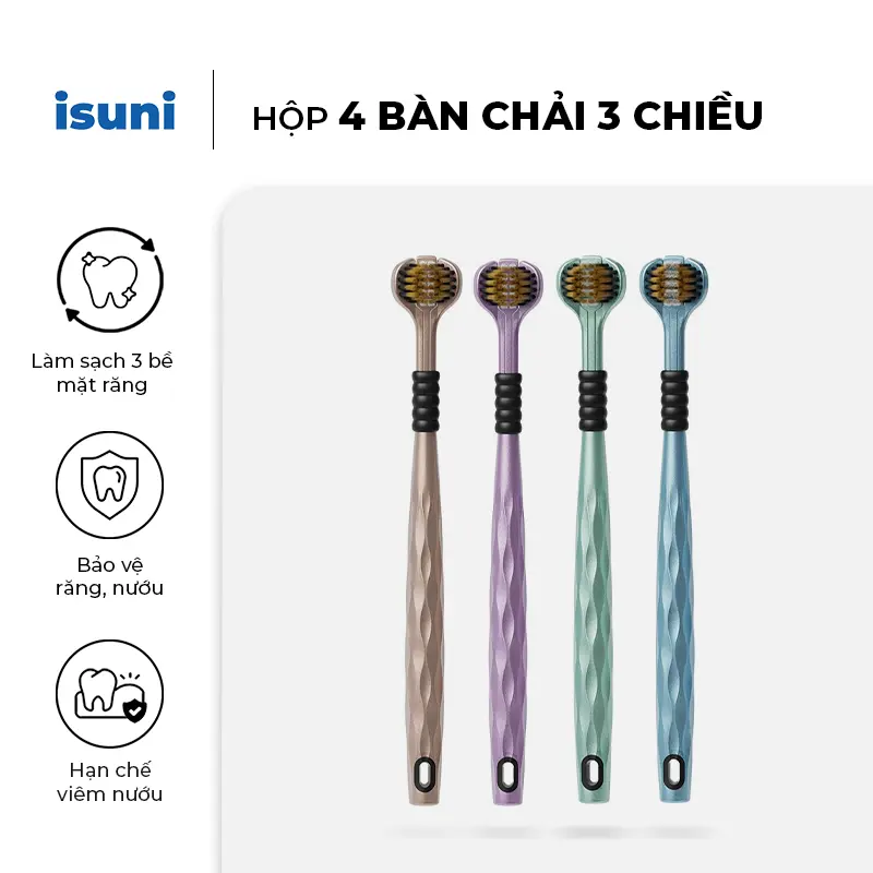 [HỘP 4 CHIẾC] Bàn Chải Đánh Răng Đa Chiều Chải 3 Mặt FullBox Hộp 4 Chiếc Lông Mềm Đánh Bay Mọi Mảng Bám Mẫu Mới bàn  chải bàn chải  đánh răng bàn  chải bàn  chải