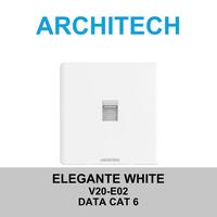 Gambar ARCHITECH ELEGANTE WHITE V20-E01 Stop Kontak/OUTLET/JACK Telepon dari ARCHITECH INDONESIA Kota Administrasi Jakarta Utara 1 Tokopedia