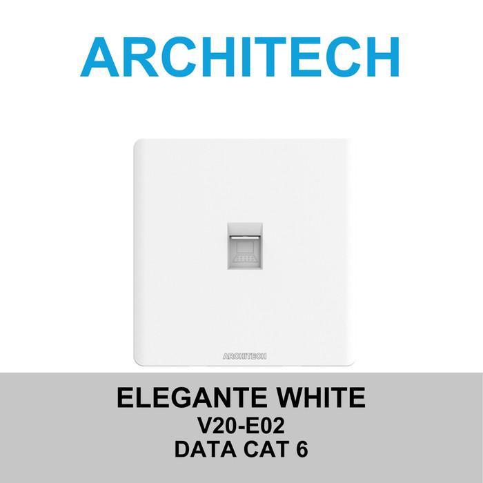 Gambar ARCHITECH ELEGANTE WHITE V20-E01 Stop Kontak/OUTLET/JACK Telepon dari ARCHITECH INDONESIA Kota Administrasi Jakarta Utara Tokopedia