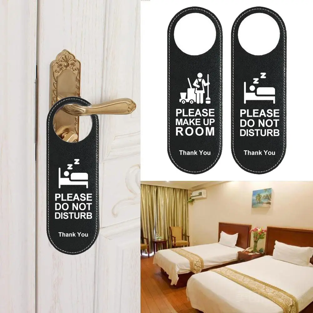 Do Not Disturb Signs Door Knobs Hanger Pendant Cleaning Label Make up Room