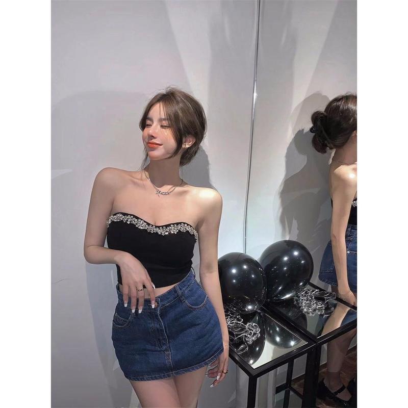 Áo Ống Có Dây Đeo Spaghetti Gợi Cảm, Cao Cấp, Dễ Thương Và Gợi Cảm, Áo Vest Hai Dây Mỏng, Có Thể Mặc Bên Trong Hoặc Bên Ngoài, Thời Trang Nữ, Được Đánh Giá Tích Cực 3307 3