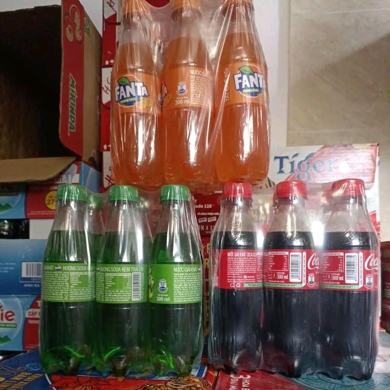 Nước ngọt fanta 1 lóc 6 chai 3 loại cam cocacola soda kem chai 300ml Không chứa gluten Hữu cơ