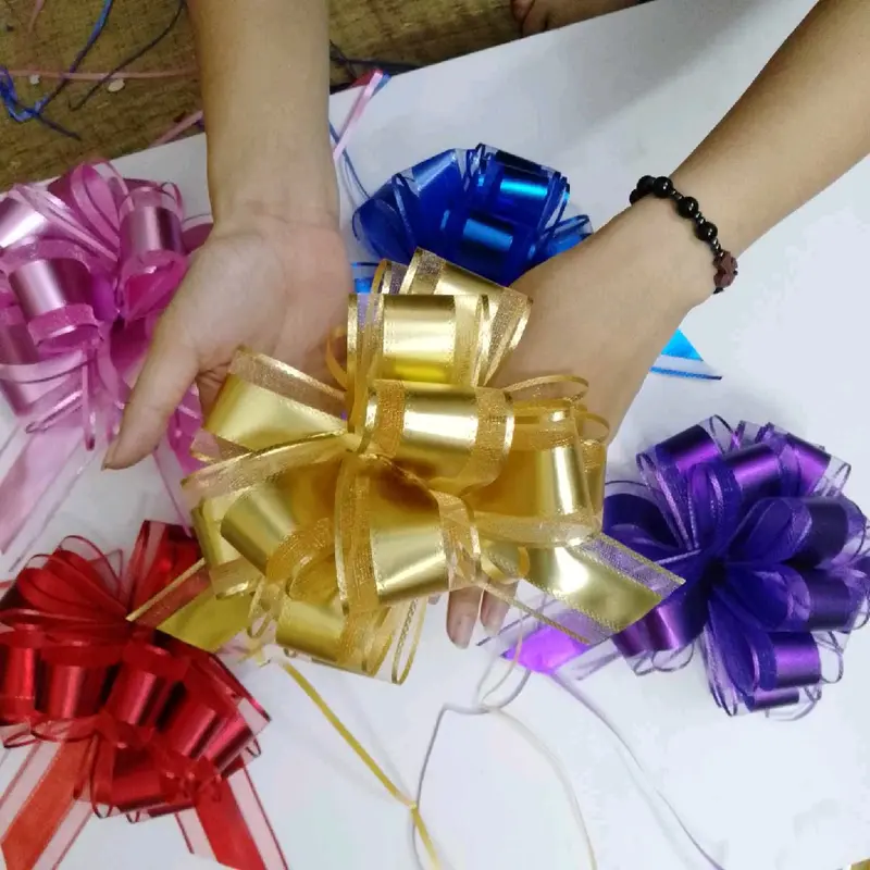 set 20 chiếc nơ rút cẩm tú cầu 5 cm 0