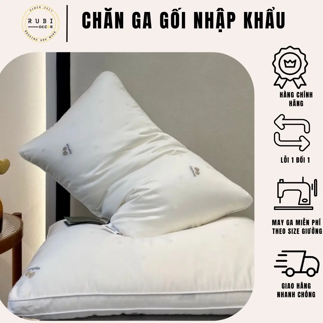 RUỘT gối nằm BÔNG ĐẬU NÀNH tiêu chuẩn 5 sao Đệm đỡ lưng Rubi decor