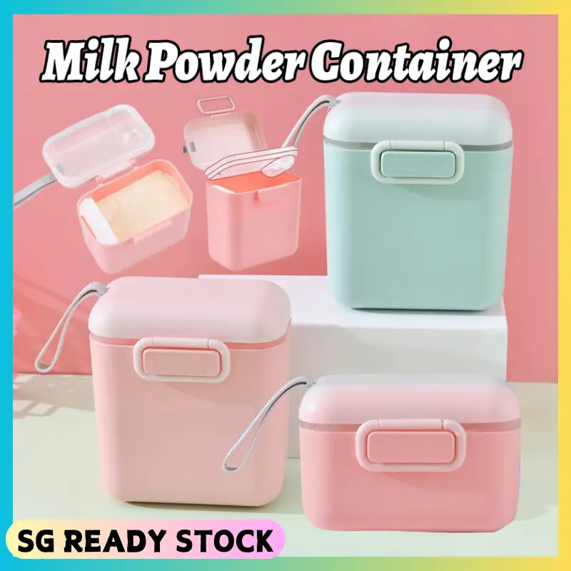 SG STOCK Milk Powder Container Travel Baby Food Tank Milk Powder Air Seal Portable Container Storage With Spoon