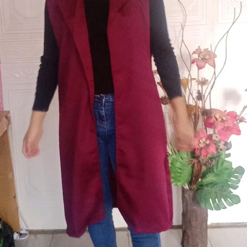 Blazer Linen Rompi Wanita Polos Tanpa Lengan Model Terbaru Jepang Korea - Outer Semi Blazer Remaja Dewasa Wanita Kekinian - Hitam - Baju, Putih 4