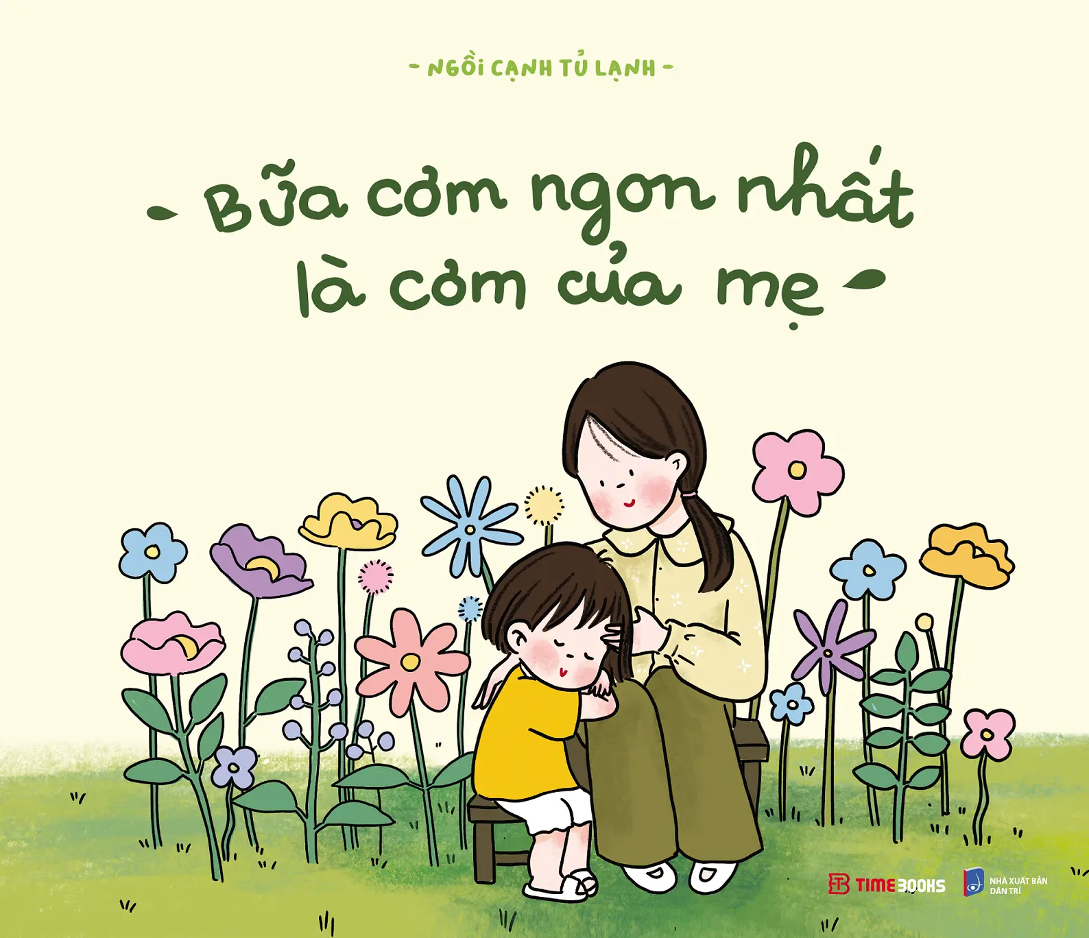 Sách tô màu Bữa Cơm Ngon Nhất Là Cơm Của Mẹ - ngồi cạnh tủ lạnh