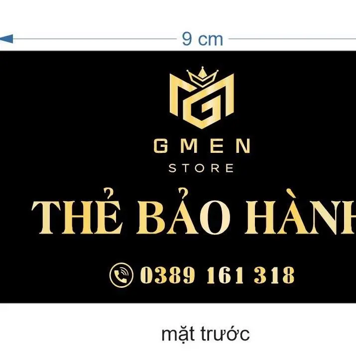 Thẻ bảo hành GMEN STORE. thẻ bảo hành giày dép