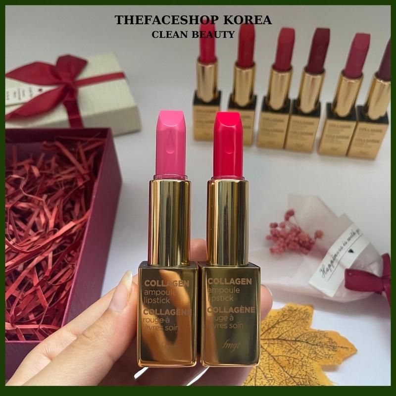 Product Introduction of Son Môi lâu trôi mềm mịn môi cao cấp TheFaceShop Collagen Ampoule Lipstick 3.5G 1