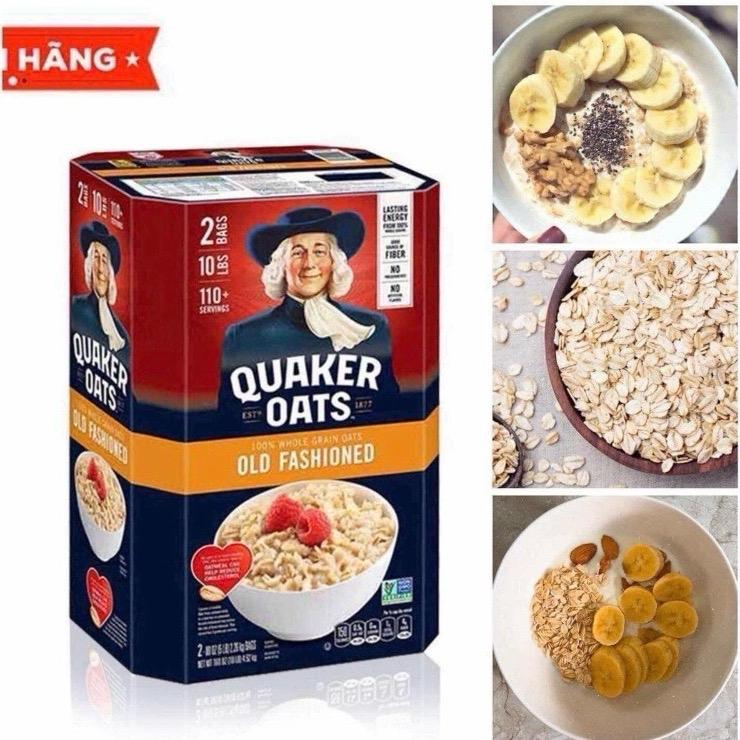 Yến mạch Quaker Oats 4,52kg Cán dẹt nguyên & Cán vỡ ăn liền