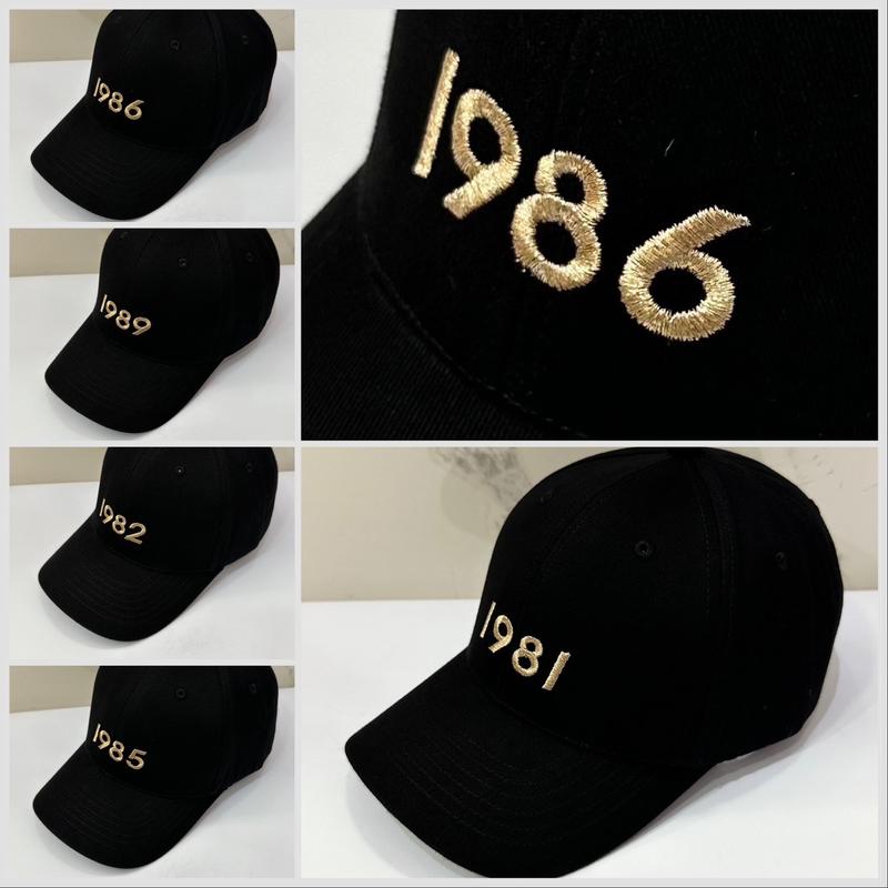 Mũ Lưỡi Trai thêu Năm Sinh bằng chỉ Vàng Ánh Kim từ 1979=>2004 Nón kết thể thao Korea Cao cấp 2025 Mũ cặp Mũ gia đình hot trend - Cotton Kaki Cap Hat
