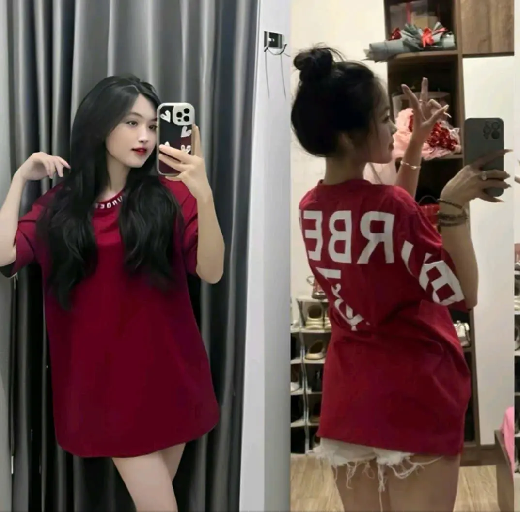 ÁO PHÔNG CỘC TAY NAM NỮ IN CHỮ BUP BƠ RY HOTTREN.CHẤT VẢI MỀM MẠI THOÁNG MÁT
