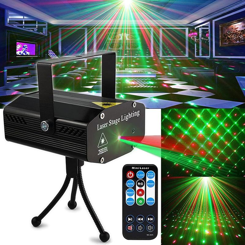 USB Powered Party Light, RGB Color Changing LED Stage Light with Remote Control, Sound Control Strobe Light for Party Home Show Bar Club Birthday KTV DJ Bar Karaoke 0