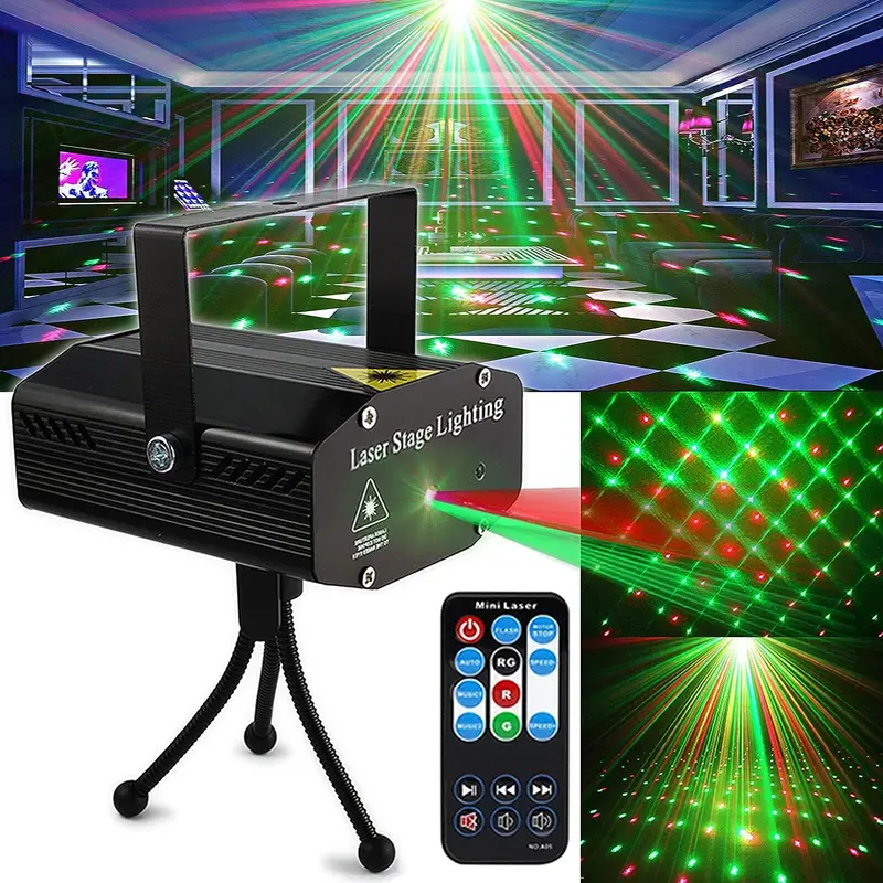 USB Powered Party Light, RGB Color Changing LED Stage Light with Remote Control, Sound Control Strobe Light for Party Home Show Bar Club Birthday KTV DJ Bar Karaoke 0