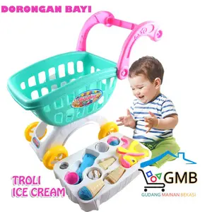 MAINAN ANAK SWEET ICE CREAM FB819 KERANJANG SHOPING TROLI ES CREAM GROBAK ICECREAM BESAR