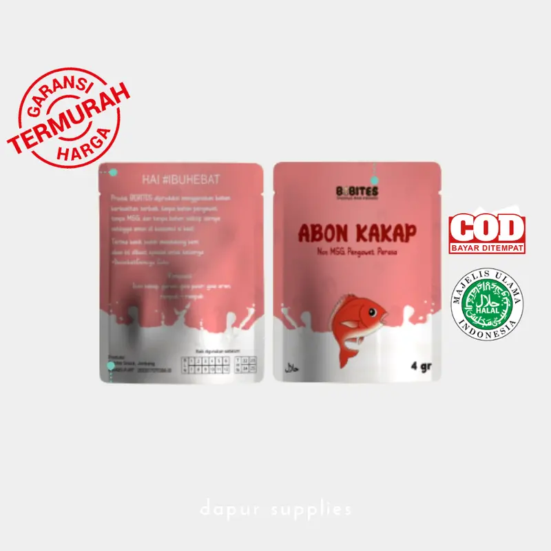 Abon Mpasi Bayi Halal 4gr / Abon Sachet Sehat Tanpa Pengawet / Penambah Nafsu Makan Abon Bayi Non MSG Food 1